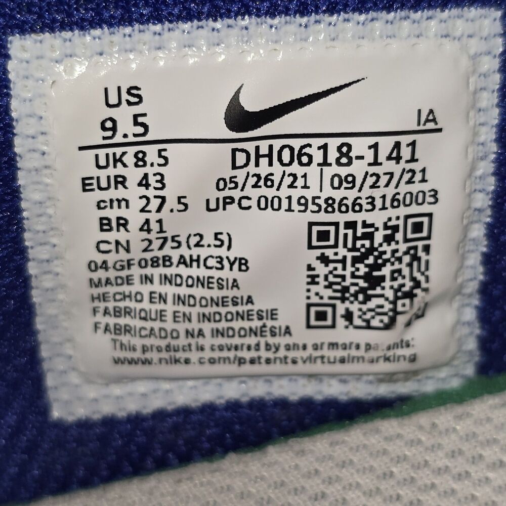 Nike Court Zoom Pro HC Men's Size 9.5 White Blue Tennis Shoes (DH0618-141) - Picture 8 of 9